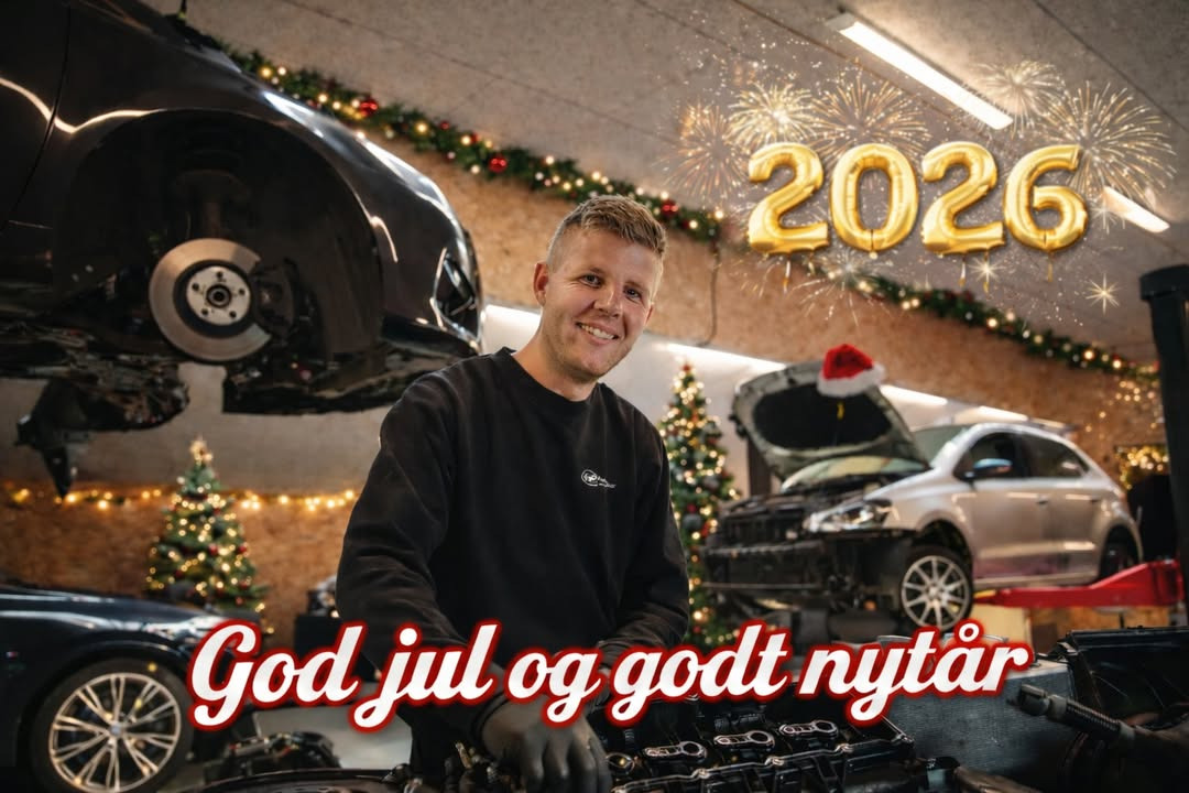 Autotekniker Kim Skytthe takker kunderne og går på juleferie