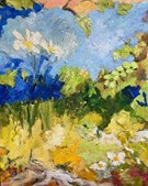 Yrsa Dunvad maler og holder foredrag i mandeklub