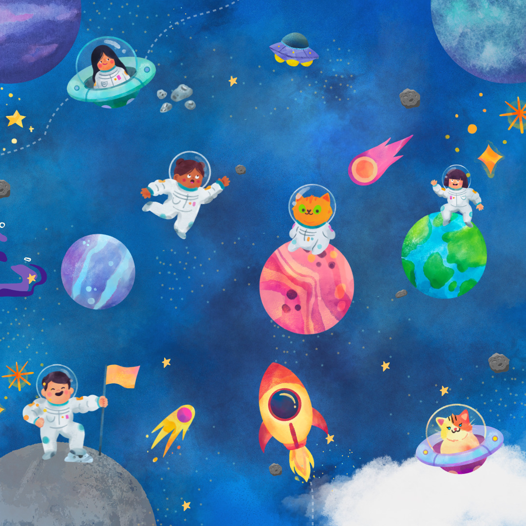 Turen går til rummet: Kreativ lørdag på Højbjerg Bibliotek