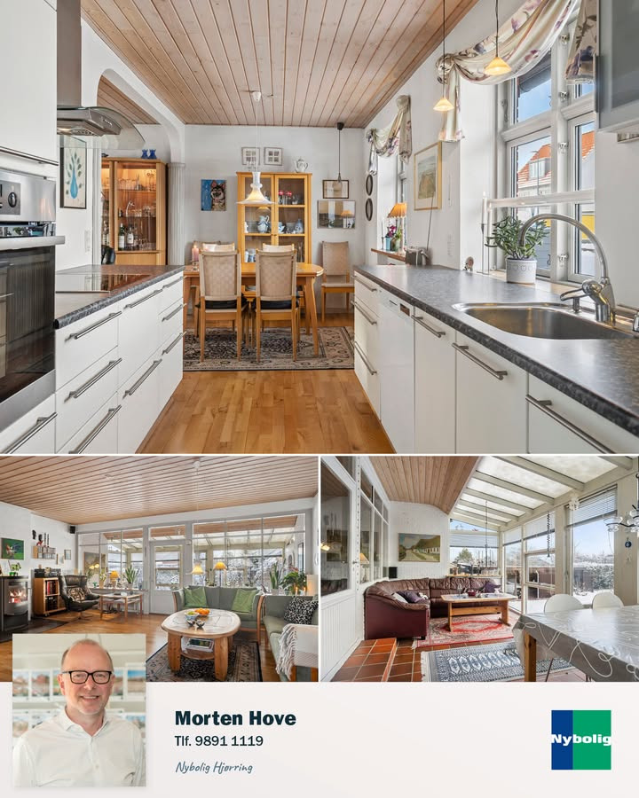 Nybolig Hjørring v/Morten Hove fremhæver charmerende villa i Hjørring med rummelig indretning