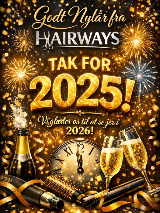 Hairways takker kunderne for et fantastisk år og ser frem til 2026