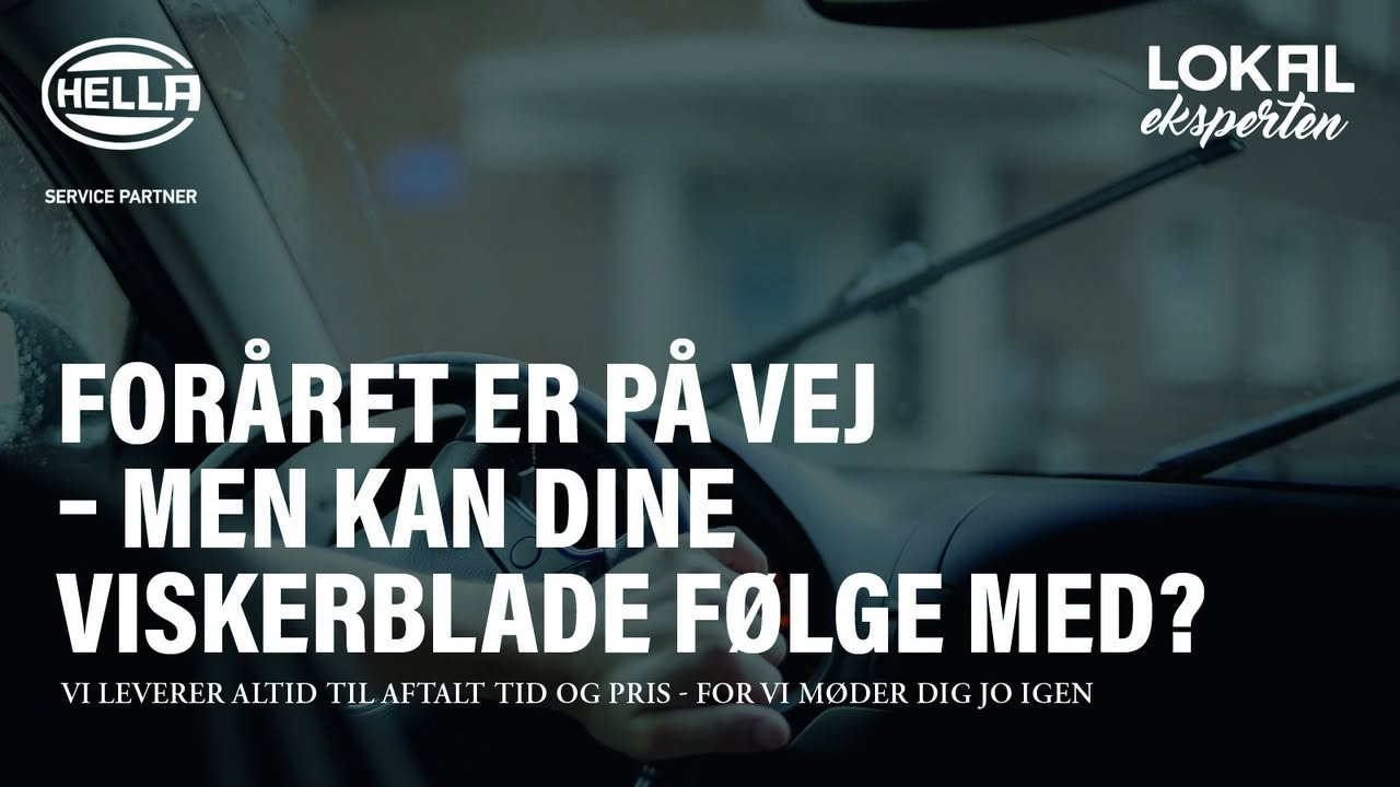 Vesterkjær Auto opfordrer til tjek af viskerblade inden forårsbygerne rammer