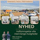 Ejendomsmægler Mike Andersen præsenterer indflytningsklar villa i Taulov