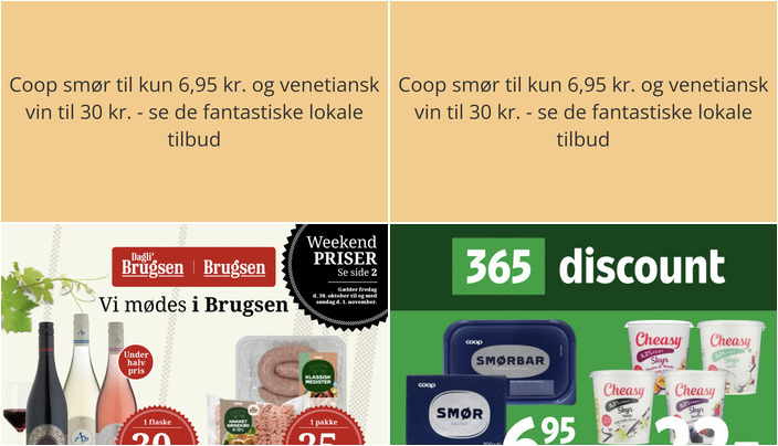 Coop smør til kun 6,95 kr. og venetiansk vin til 30 kr. - se de fantastiske lokale tilbud