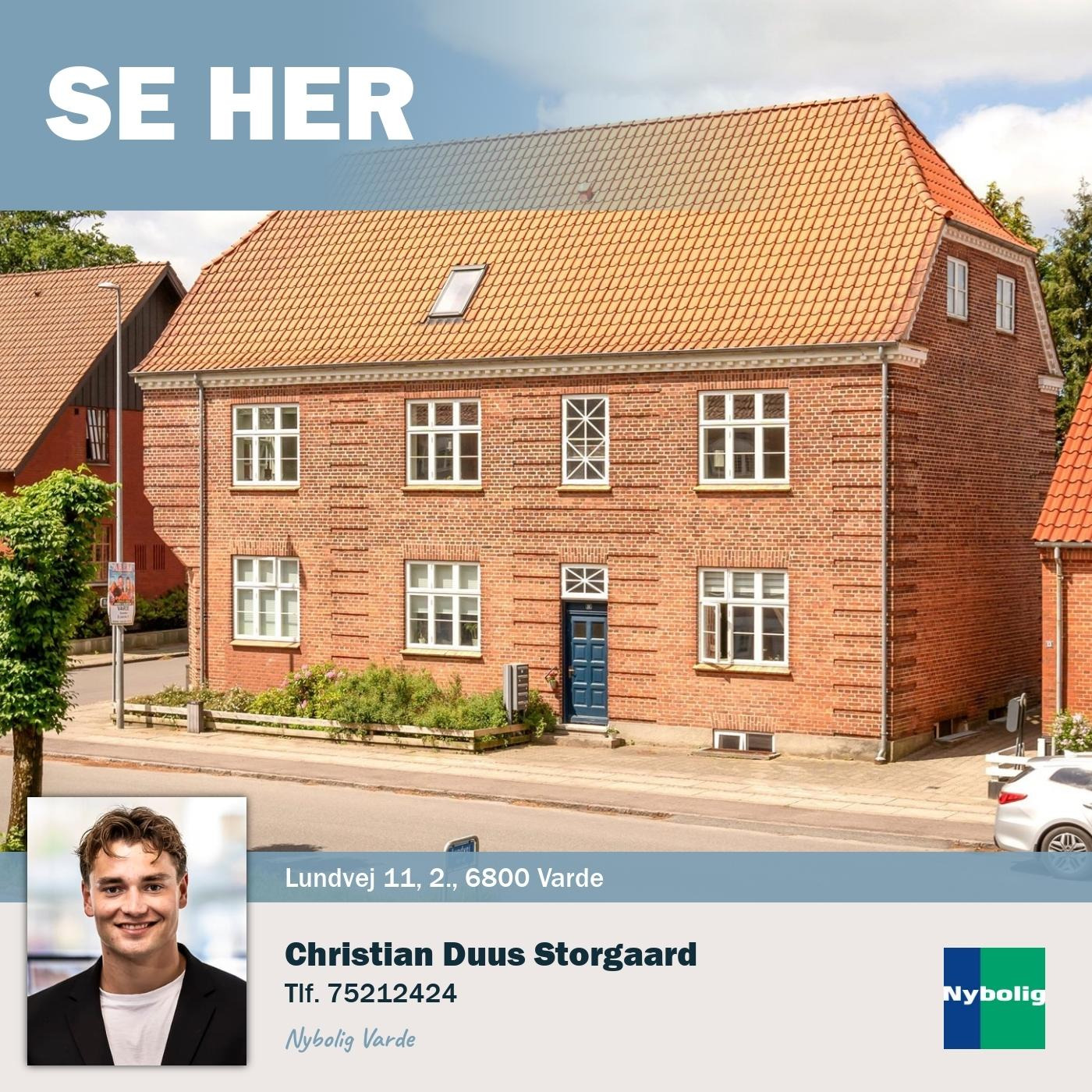 Nybolig Varde: Charmerende taglejlighed på 128 m2 centralt i Varde til salg