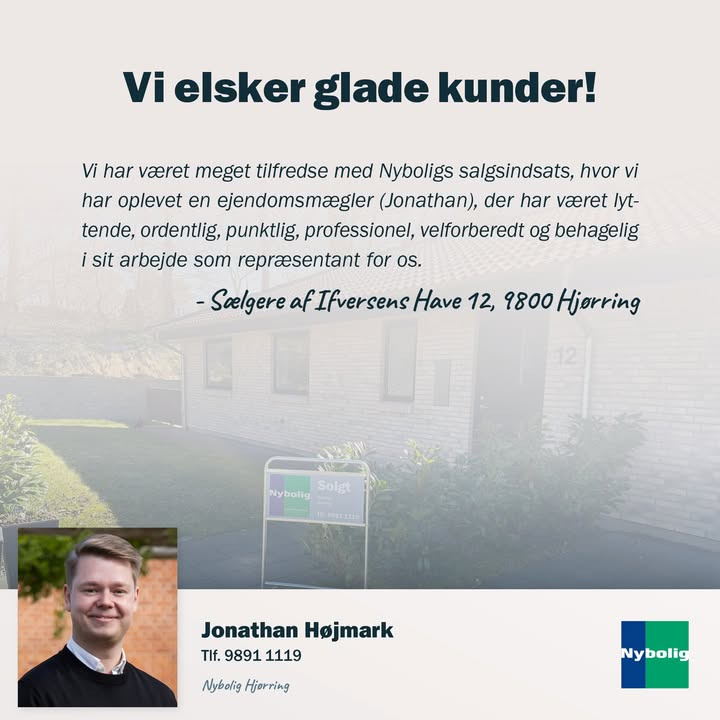 Glade sælgere anbefaler Nybolig Hjørring v/Morten Hove