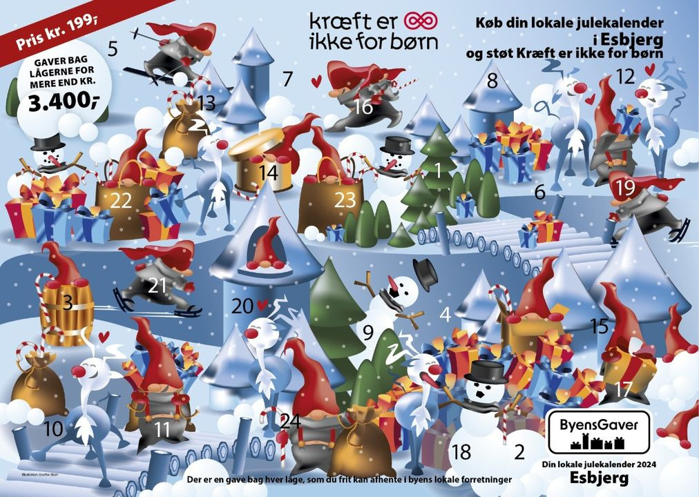 Julekonkurrence hos MENY Hjerting: Vind ByensGaver julekalender til en værdi af 3400 kr.