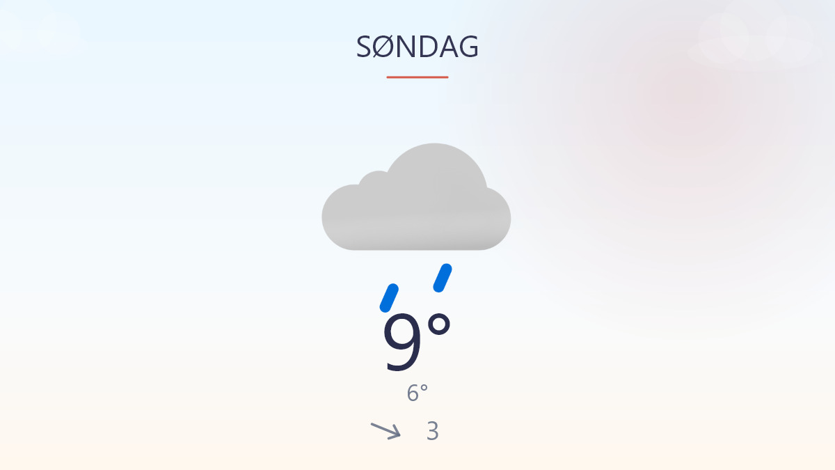 Kølig morgen, tør dag og rolig vind