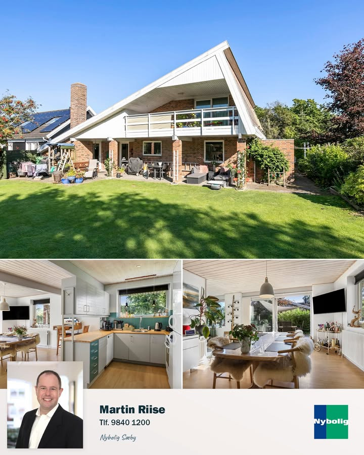 Nybolig Sæby A/S præsenterer arkitekttegnet villa nær havet med unik charme