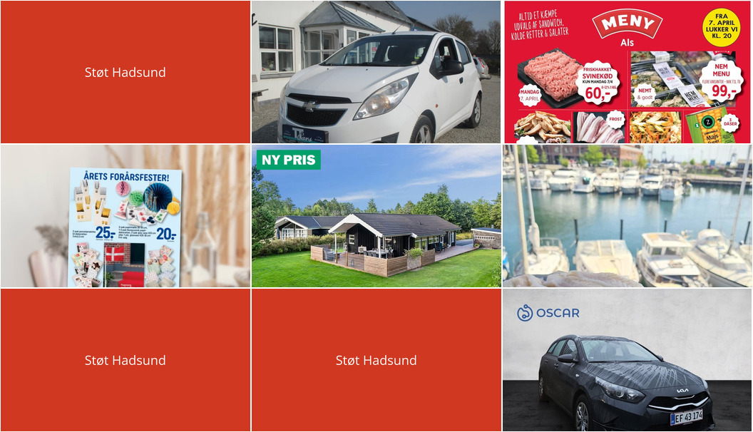 Nyt fra Oscar Biludlejning, Havnens Fisk Øster Hurup, Meny Als og 3 andre