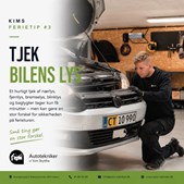 Autotekniker Kim Skytthe minder om at tjekke bilens lys