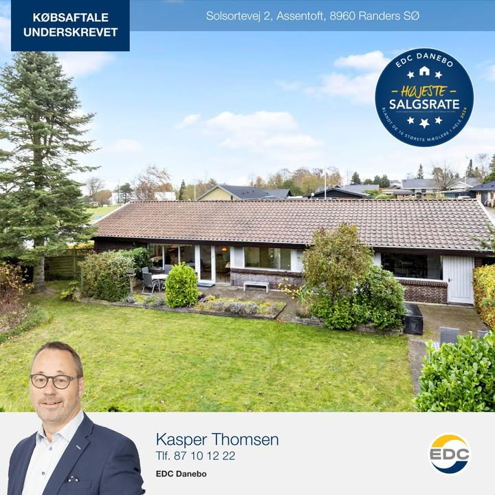 Købsaftale underskrevet på Solsortevej 2 i Assentoft: EDC DANEBO hjælper dig videre