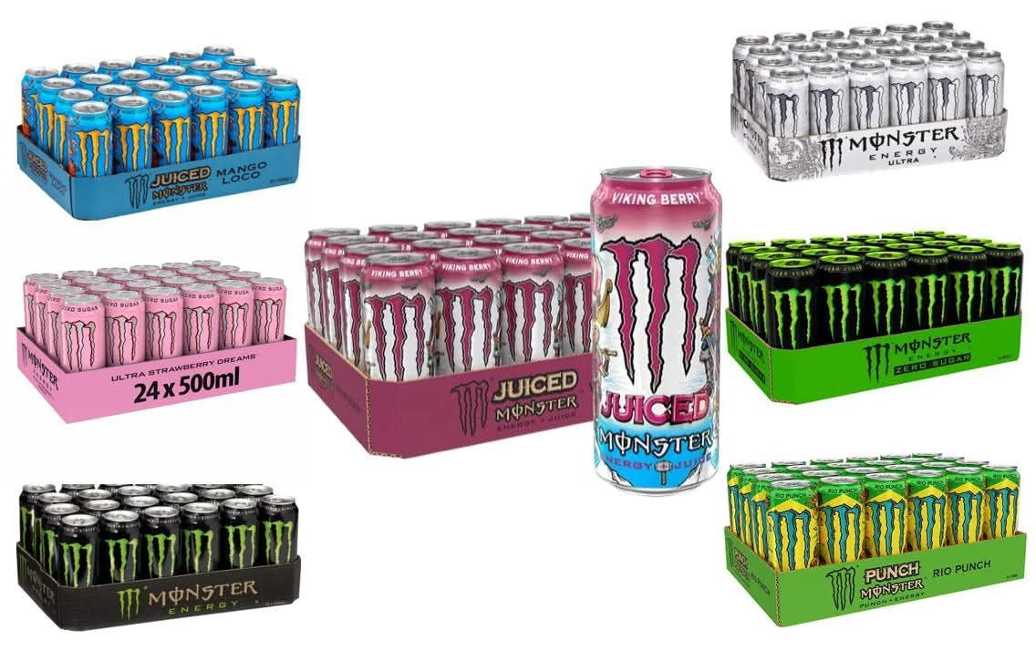 Actionshoppen ApS tilbyder Monster energidrik til 220 kr. pr. kasse