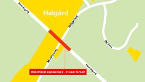 Nyt lyskryds på Herningvej forbedrer trafikforbindelsen til Halgård