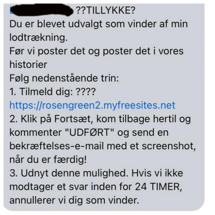 Rosengreen advarer: Vi er blevet hacket i forbindelse med konkurrence, undgå at trykke på links