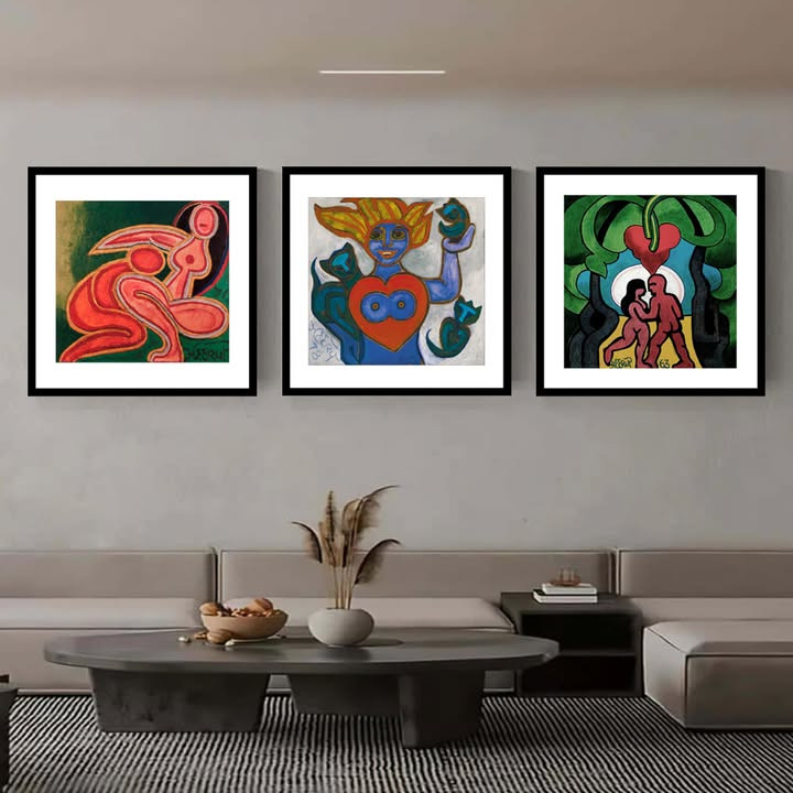 Galleri Avanti tilbyder indrammede Henry Heerup kunstplakater i Kolding