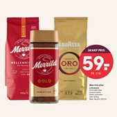 SPAR SKALLERUP A/S tilbyder Merrild og Lavazza kaffe til skarp pris