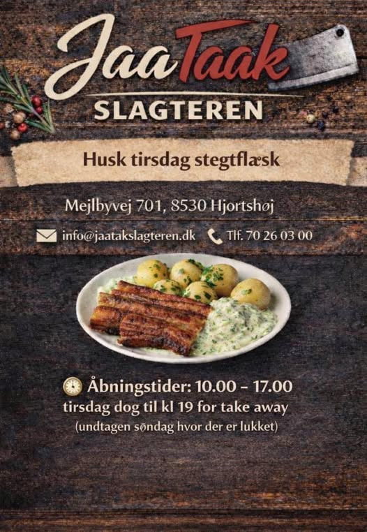 Sprødt stegt flæsk til takeaway hver tirsdag hos JaaTaak Slagteren