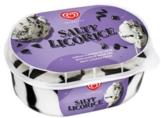 Min Købmand Øster Bjerregrav tilbyder vaniljeis med saltlakrids til tirsdagspris