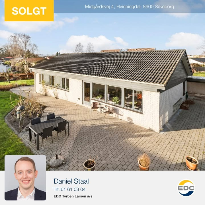 EDC Torben Larsen har solgt villaen på Midgårdsvej 4 i Hvinningdal