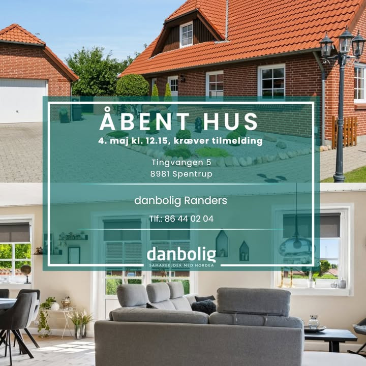 Danbolig Randers inviterer til åbent hus i rummelig villa i Spentrup