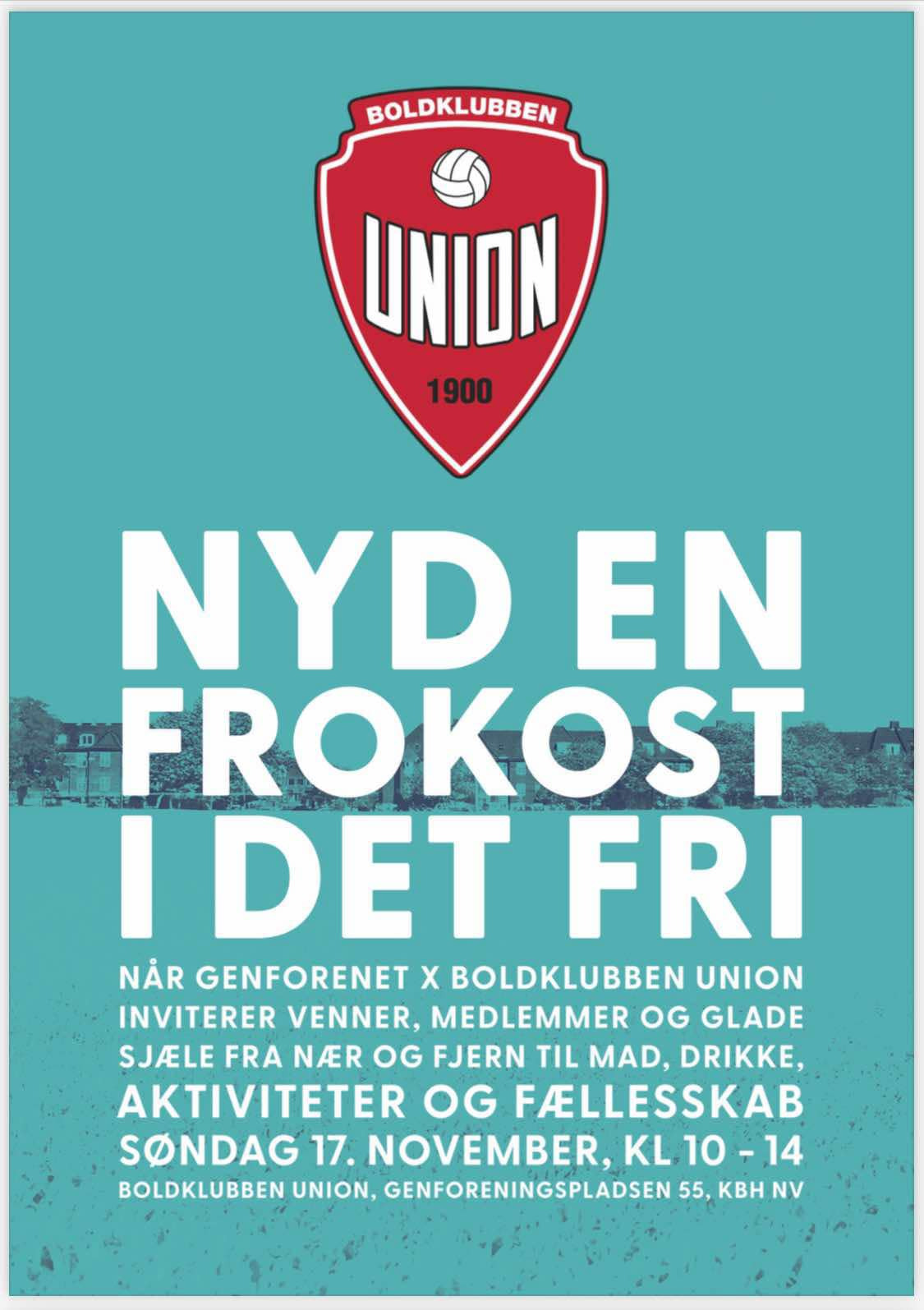 Boldklubben Union inviterer til frokostfest med livemusik og hygge i det fri