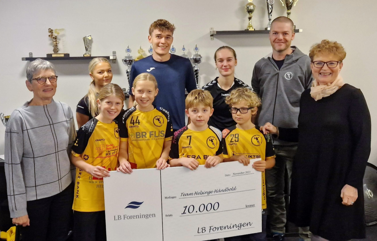 Donation styrker sammenholdet blandt børnene i Team Helsinge Håndbold