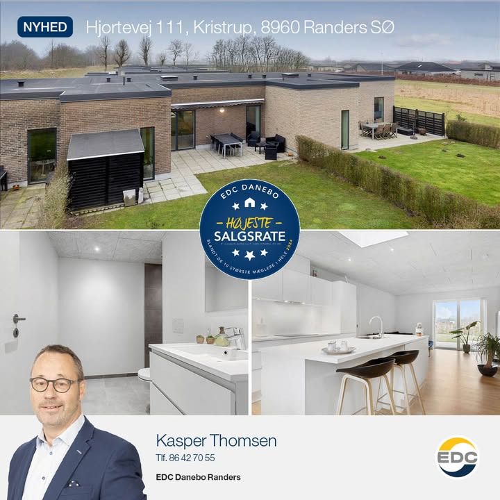 EDC DANEBO præsenterer moderne rækkehus til salg i Kristrup