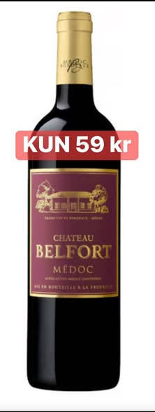 Chateau Belfort Médoc til kun 59 kr. hos Rema 1000 Rosenkrantzgade