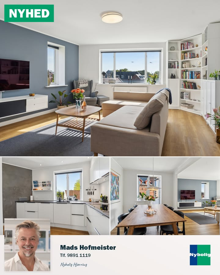 Nybolig Hjørring v/Morten Hove præsenterer moderne lejlighed med central beliggenhed i Hjørring