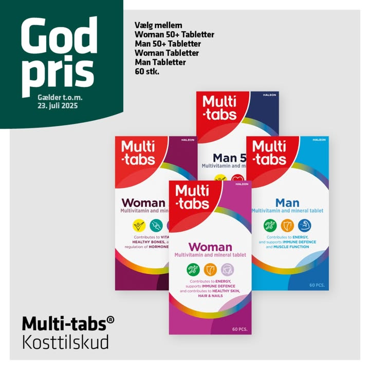 Ikast Apotek tilbyder Multi-tabs kosttilskud til ekstra god pris