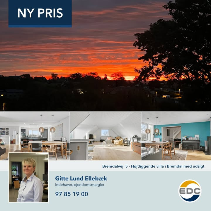 EDC Ejendomsgruppen Struer annoncerer prisnedsættelse på ejendom