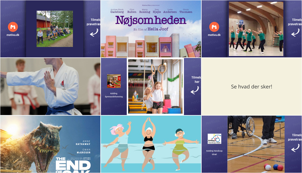 Stavgang, filmforestillinger og motionsgymnastik: Ugen byder på et væld af aktiviteter i Kolding