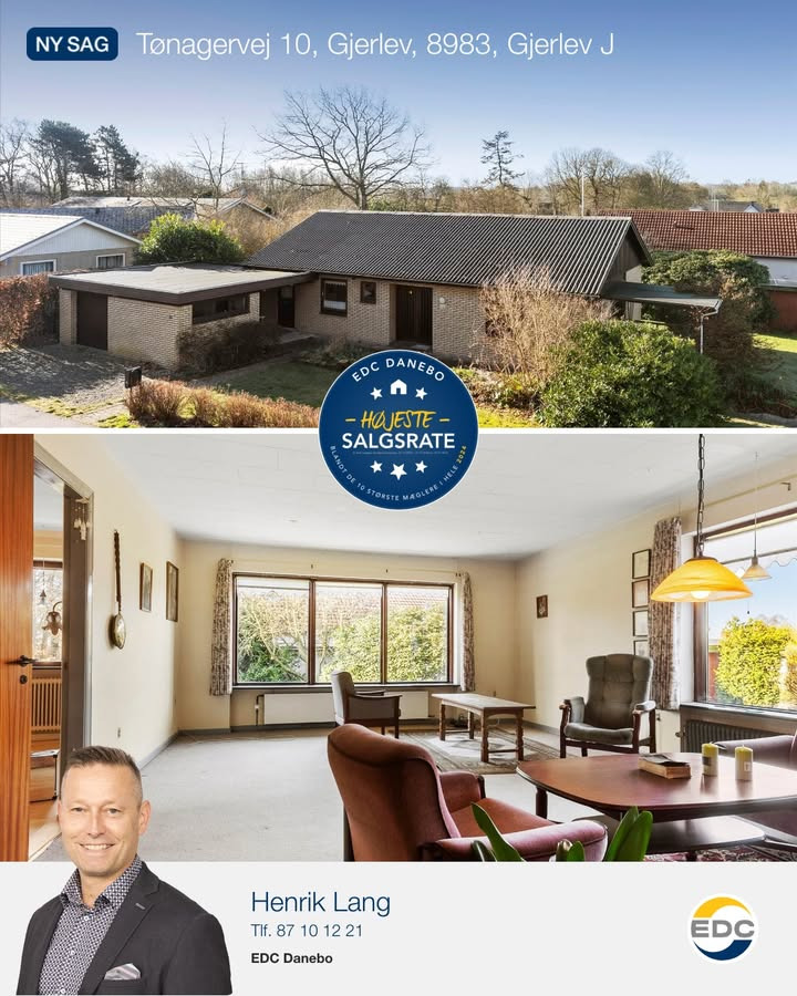 Ny villa til salg i Gjerlev: Oplev den charmerende bolig på Tønagervej 10