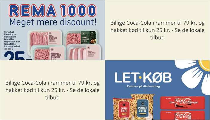 Billige Coca-Cola i rammer til 79 kr. og hakket kød til kun 25 kr. - Se de lokale tilbud