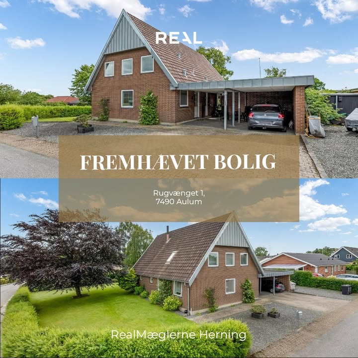 RealMæglerne Herning fremhæver bolig på Rugvænget 1 i Aulum til salg