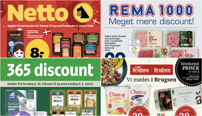 Gode tilbud på Lambi toiletpapir til 15 kr. og Torres Coronas vin til 37 kr. i Løgstør