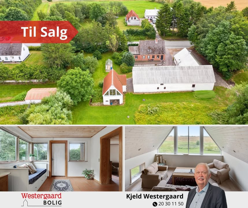 Unik landejendom til salg hos Westergaard Bolig: Perfekt til to familier nær Voergård Slot