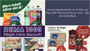 Veronia Appassimento vin til 39 kr. og Pepsi eller Faxe Kondi til kun 10 kr. - tjek de lokale tilbud