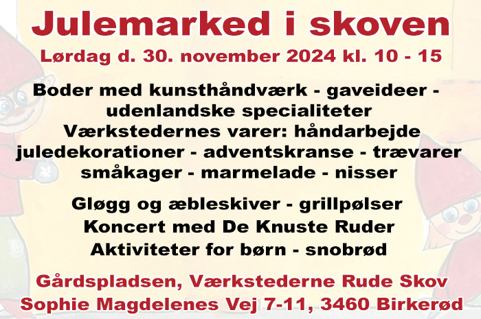 Oplev julehygge i Rude Skov: Julemarked i naturskønne omgivelser