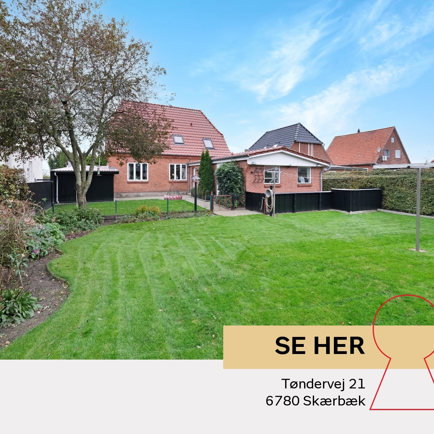 Home Tønder udbyder central rødstensvilla i Skærbæk