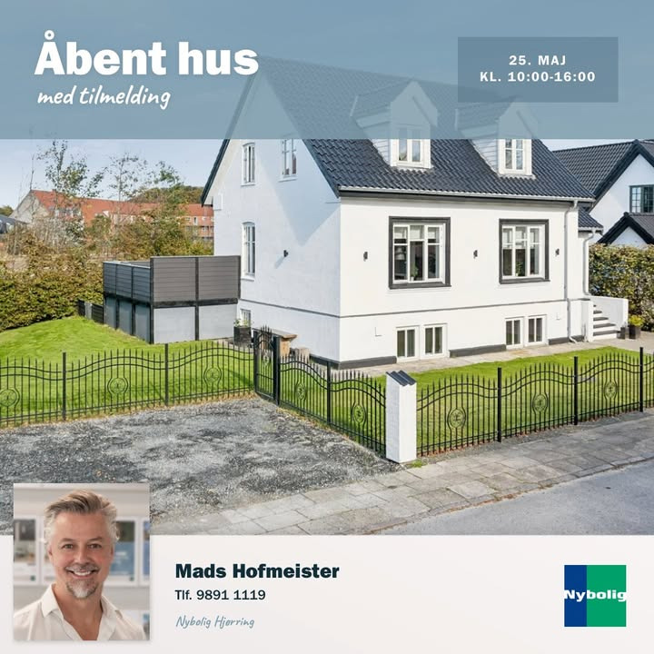 Nybolig Hjørring v/Morten Hove inviterer til åbent hus i Hjørring på charmerende villa