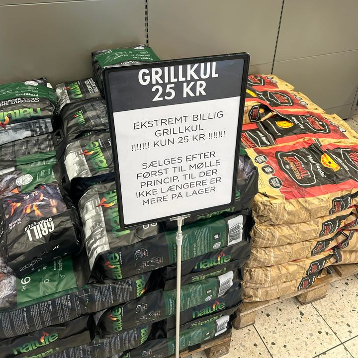 Meny Hjerting sætter grillkul på tilbud: 9 kg kun 25 kr