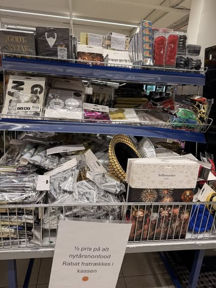 Rema 1000 Ringsted tilbyder halv pris på nytårsvarer i dag