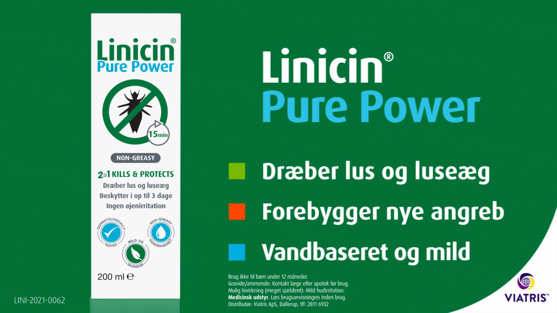 Slip af med lus på 15 minutter med Linicin Pure Power fra Vejlby Apotek