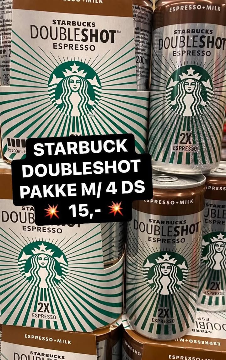 Spar Nørrebro Hjørring tilbyder Starbucks doubleshot espresso til ja tak-pris