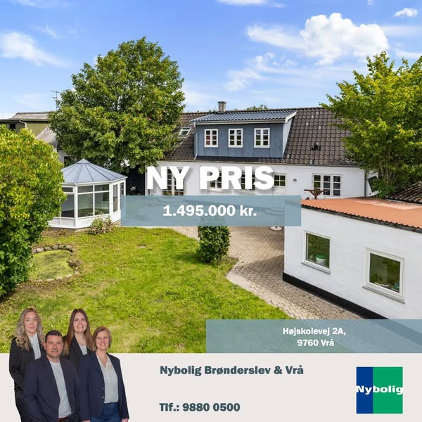 Nybolig Brønderslev & Vrå annoncerer prisnedsættelse på familievilla i Vrå