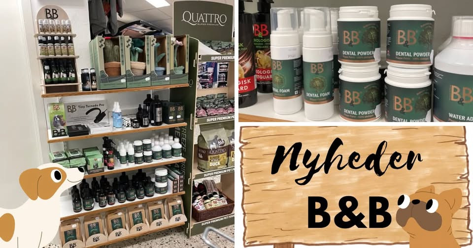 CAMILLAS DYRECENTER har fået nyheder fra B&B hjem