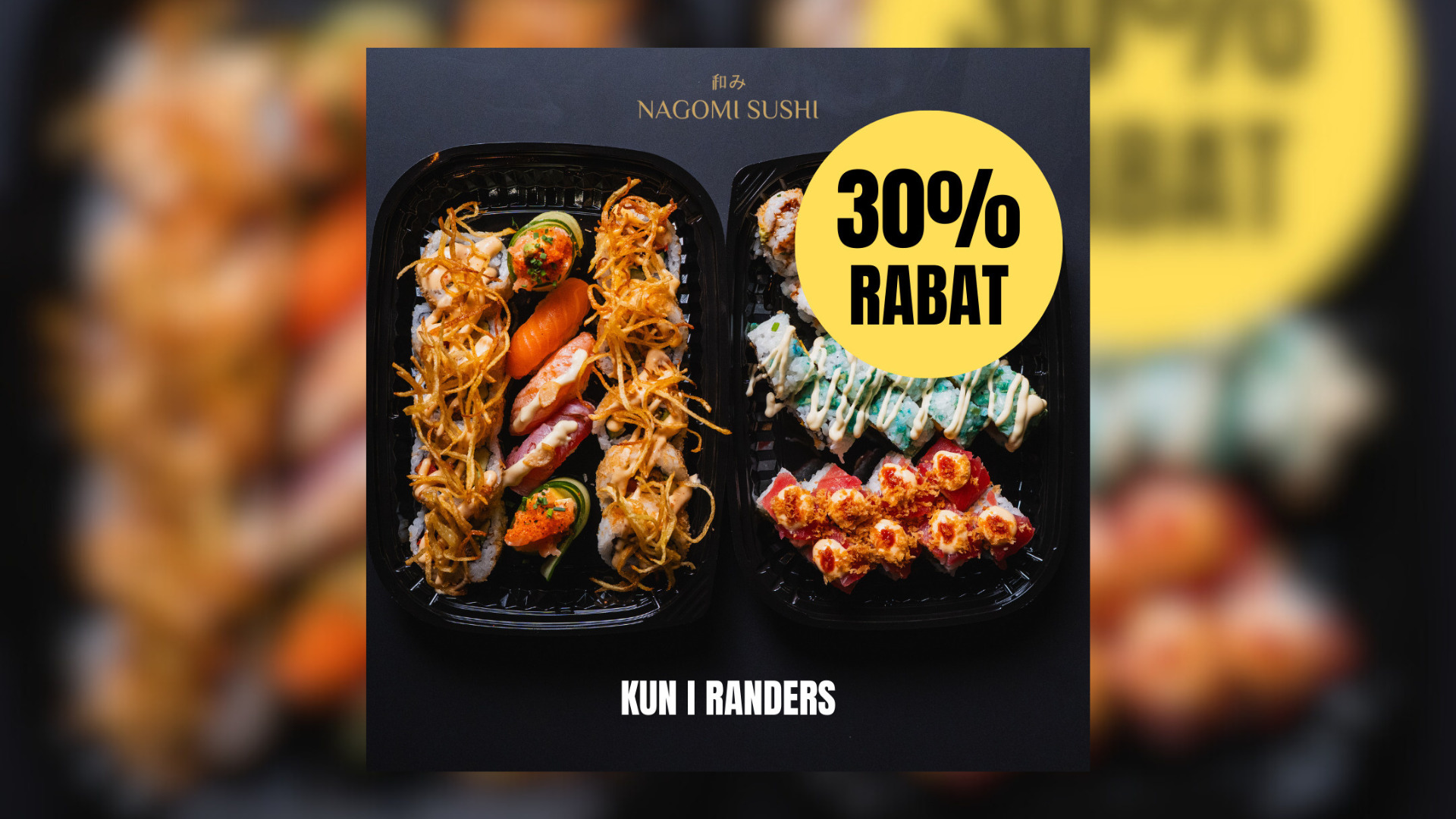 Stort Takeaway-tilbud hos Nagomi Sushi – 30% rabat på alt!