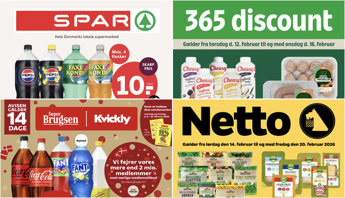 Få Coca-Cola til kun 11 kr. og Cheasy yoghurt til 10 kr. - se de lokale tilbud